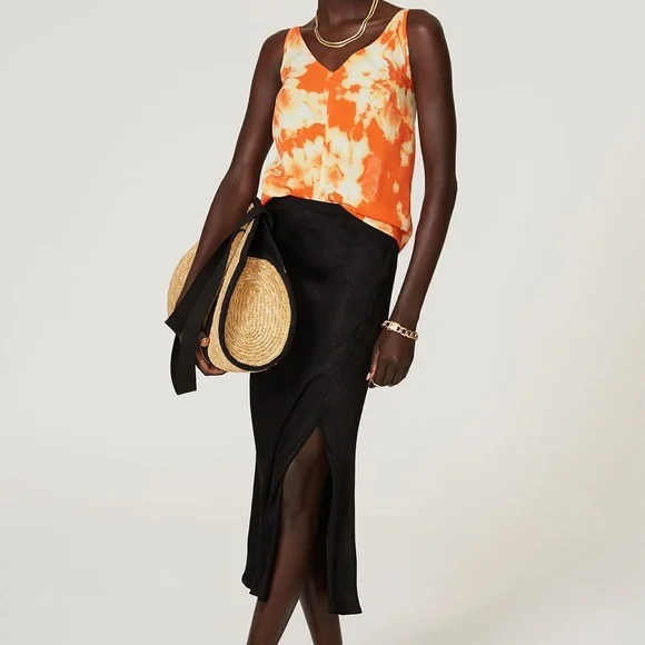 Thakoon Collective Orange Tie Dye Slip Tank - Size 6 - Picture 6 of 9